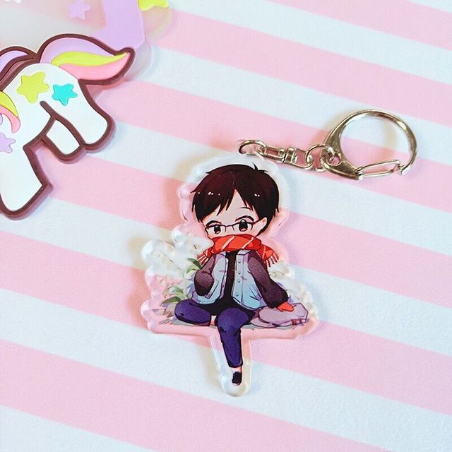Móc khóa chibi anime Trên Sàn Băng - Yuri!!! on Ice móc khoá phụ kiện túi xách balo móc khoá bằng arcrylic