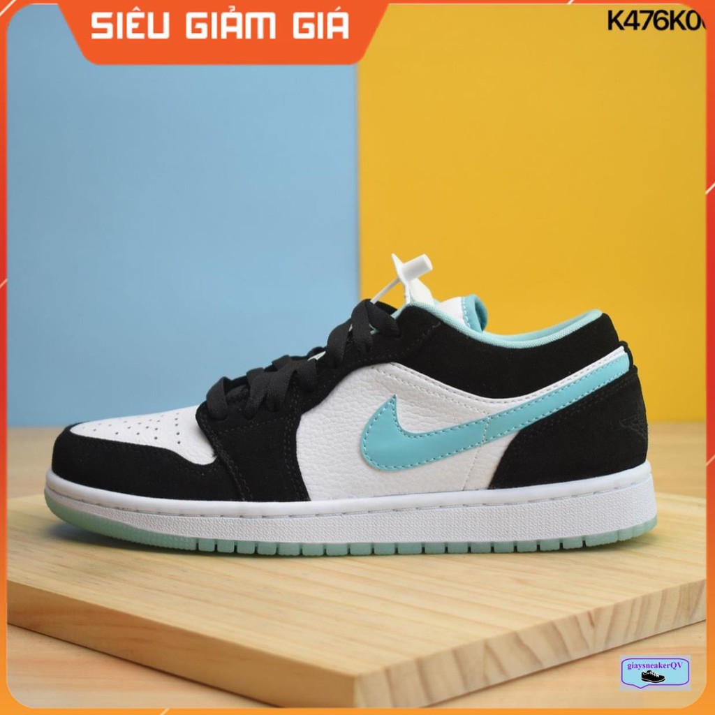 (Ảnh thật+ Hộp+ Sale cực sốc) Giày thể thao Air Jordan 1 màu xanh đen cổ thấp siêu đẹp dành cho nam và nữ | BigBuy360 - bigbuy360.vn