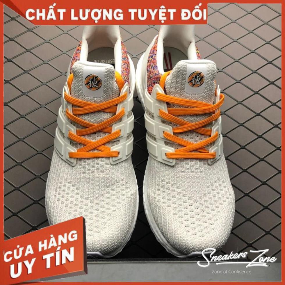 (FREE SHIP + HỘP + QUÀ) Giày thể thao ULTRA BOOST 4.0 multi colors cream white trắng kem gót thổ cẩm