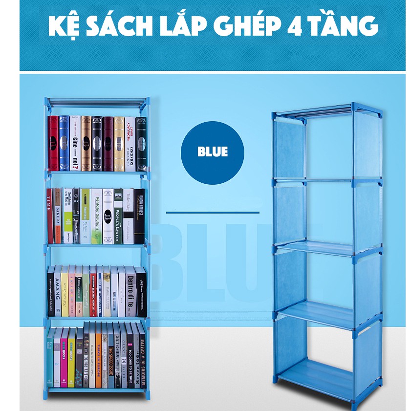 Tủ sách 4 tầng chắc chắn, bền, đẹp