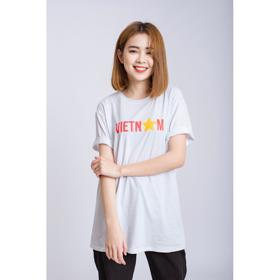 Áo Thun BOO Nữ Dáng Basic 100%Cotton In Hình "VIỆT NAM"