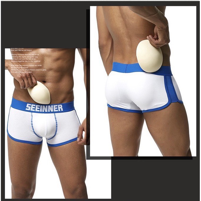 Quần độn mông nam 2in1 sịp độn mông và cu - hàng chính hãng SEEINNER nhập khẩu - Sịp lót đùi boxer độn mông và cu