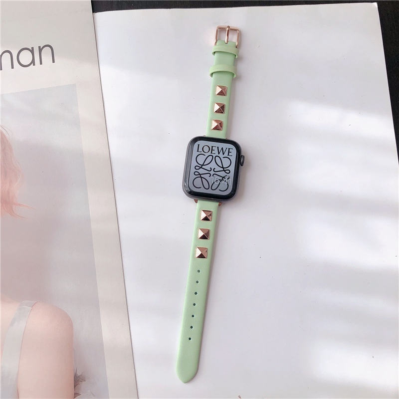 Ultra Dây Đeo Bằng Da Siêu Mỏng Thay Thế Cho iwatch series 49mm 45mm 44mm 42MM 41mm 40MM 38mm ultra 8 7 6 SE 5 4 3 2 T500 Pro / d20