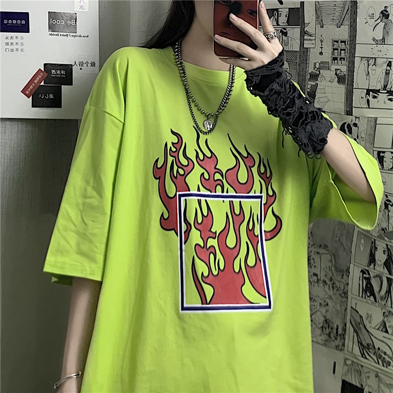 Áo thun Unisex form rộng neon, áo phông tay lỡ ATL917