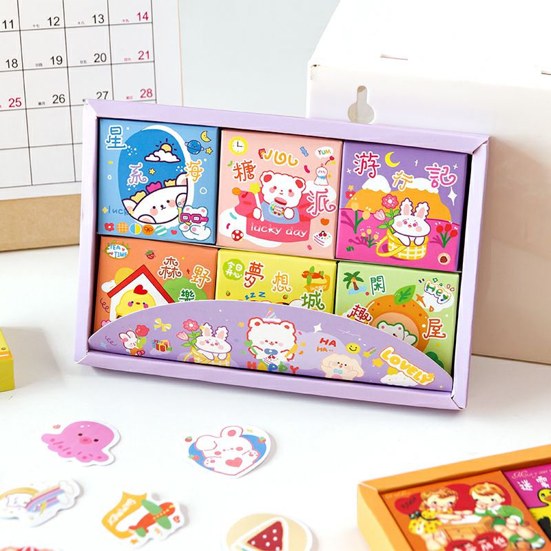 Set 50 Sticker Trang Trí Sổ Dễ Thương.