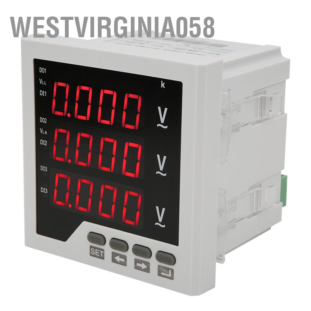 Có thể bán buôn DTM-AV96 Đồng hồ đo điện áp 3 pha có thể lập trình LED Hiển thị kỹ thuật số Vôn kế AC 450V Westvirginia058 Hàng giao ngay