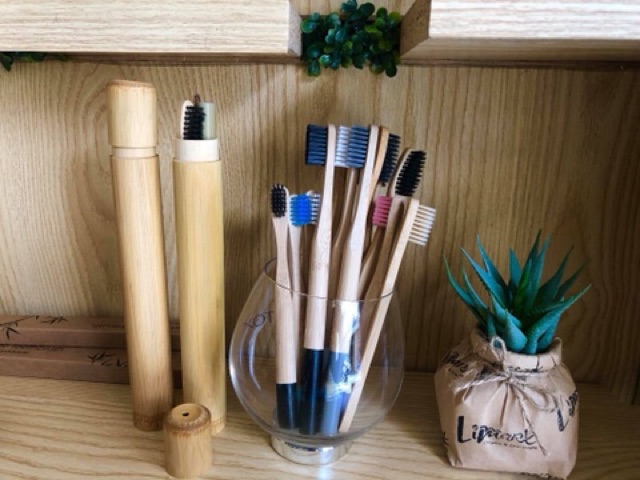 Bàn chải tre lông vừa  Limart