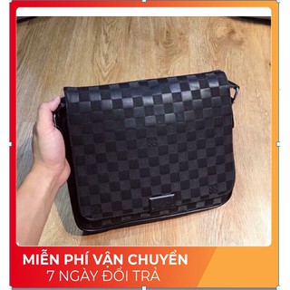 Túi đeo chéo lv nam da pu dập trìm chống nước, cặp đeo chéo lv thời trang.