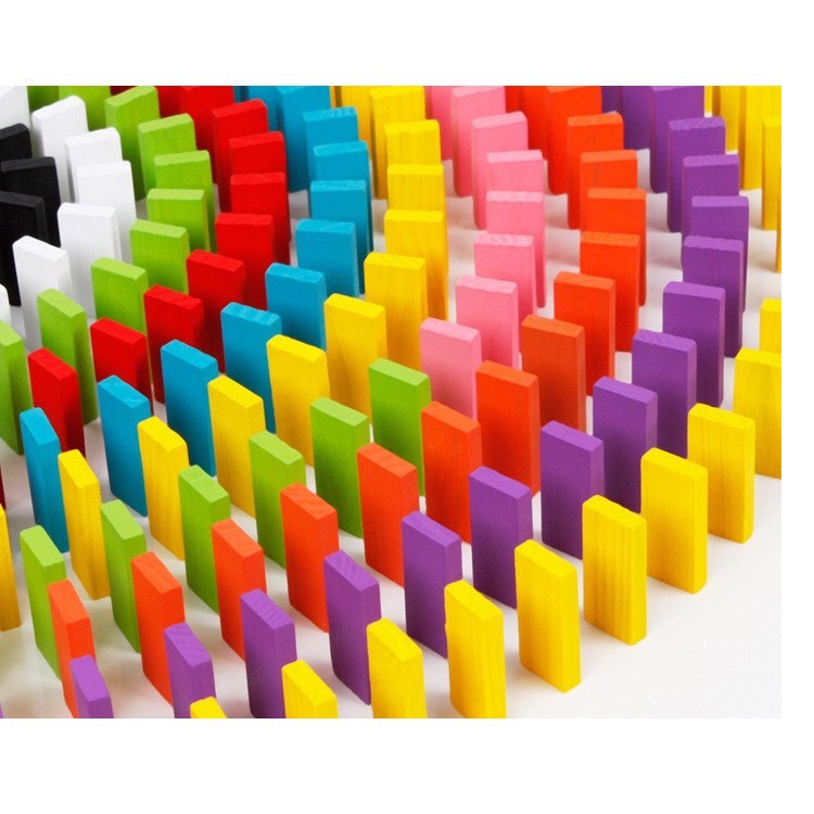 Đồ chơi gỗ domino cho bé 100 quân bằng gỗ - phát triển trí tuệ, kĩ năng cho trẻ