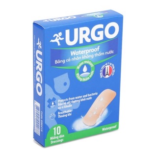 Băng cá nhân Urgo không thấm nước hộp 10 miếng