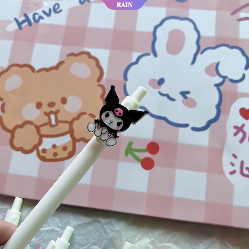 SANRIO 1 Bút Gel Ngòi 0.5mm Dạng Nhấn Họa Tiết Kuromi Kawaii Dễ Thương Làm Quà Tặng Cho Học Sinh