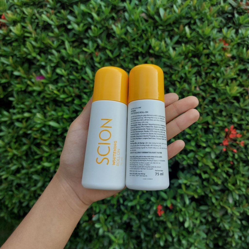 [Mẫu mới] Lăn Khử Mùi Cơ Thể Scion Pure White Roll On Nuskin 75ml Không Gây Vàng Áo