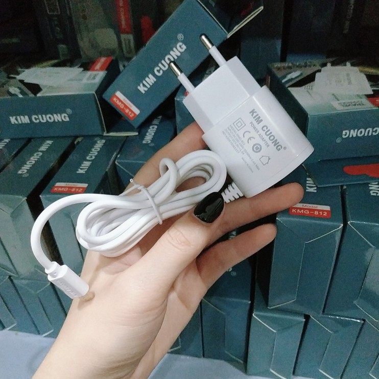 Bộ sạc cáp chân Micro Kim cương chính hãng dây liền dành cho điện thoại