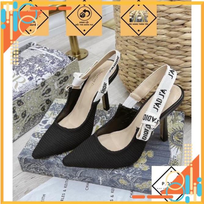 Guốc nữ, giày cao gót dior đen 10p fullbox,bill, túi giấy
