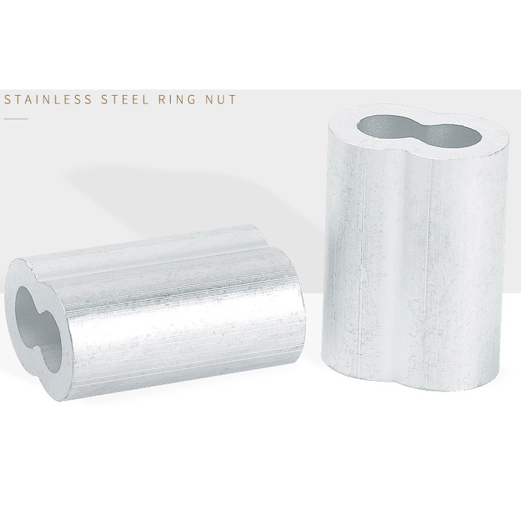 Đầu cốt nhôm số 8 kẹp dây cáp 3-3.2mm   / Đầu cốt nhôm số 8 ép cáp 3-3.2mm / Aluminum sleeve 3-3.2mm