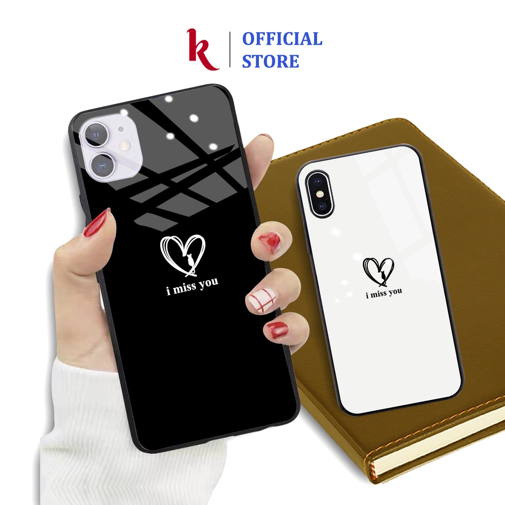 Ốp lưng iphone kính cặp đôi Mèo Tim case 14plus 14 pro max 13 12 promax 11 mini 6 6s 7 8 plus x xr xs Se