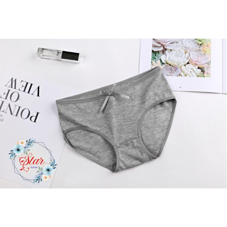 Quần Lót Nữ Cotton Nơ Bông Eo Thấp F01
