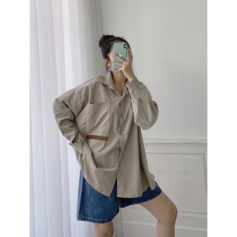 [Mã SKAMCLU9 giảm 10% đơn 100K] Áo sơ mi tikke 1 vạch túi | BigBuy360 - bigbuy360.vn