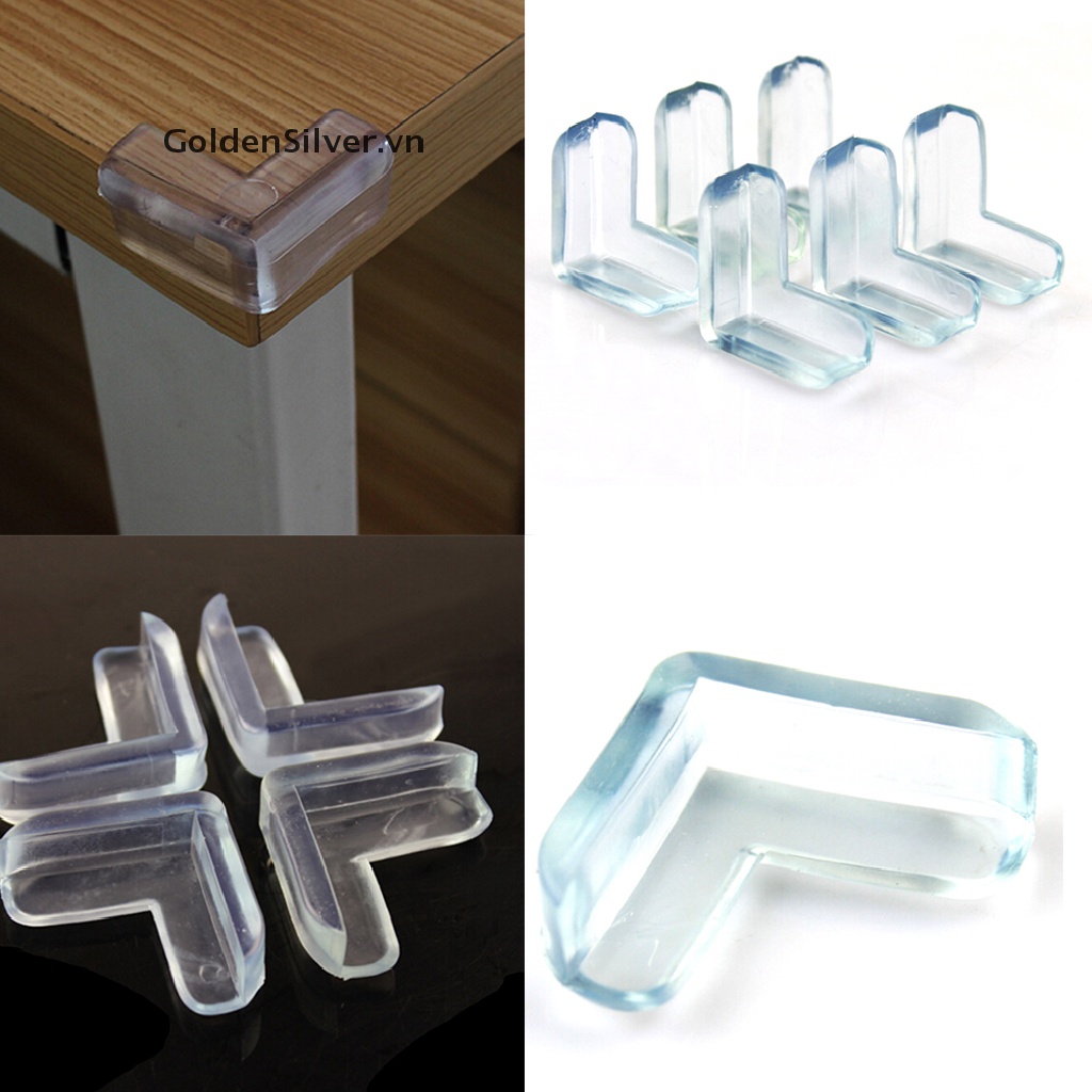 Set 4 Miếng Bọc Cạnh Bàn Trong Suốt Bảo Vệ An Toàn Cho Bé 1S