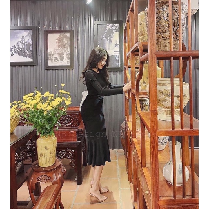 Váy body đuôi cá nơ lưng