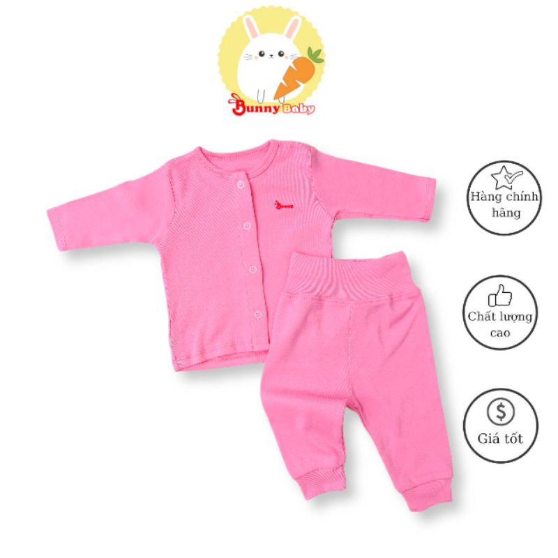 Bunnybaby - Bộ quần áo sơ sinh bé gái Bunny chất cotton Hàn 3-10kgkhông