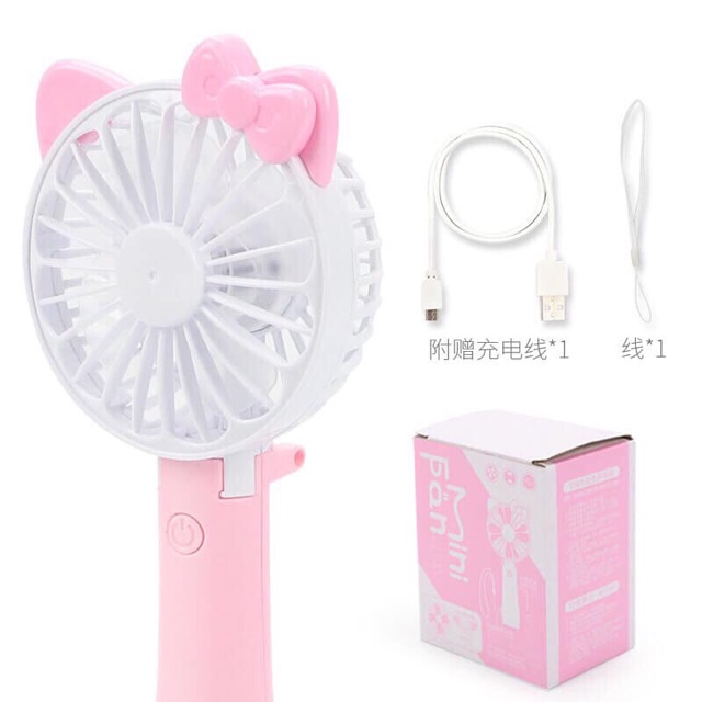 Quạt Kitty MiNiFan 8029-Quạt Cầm Tay Tích Điện