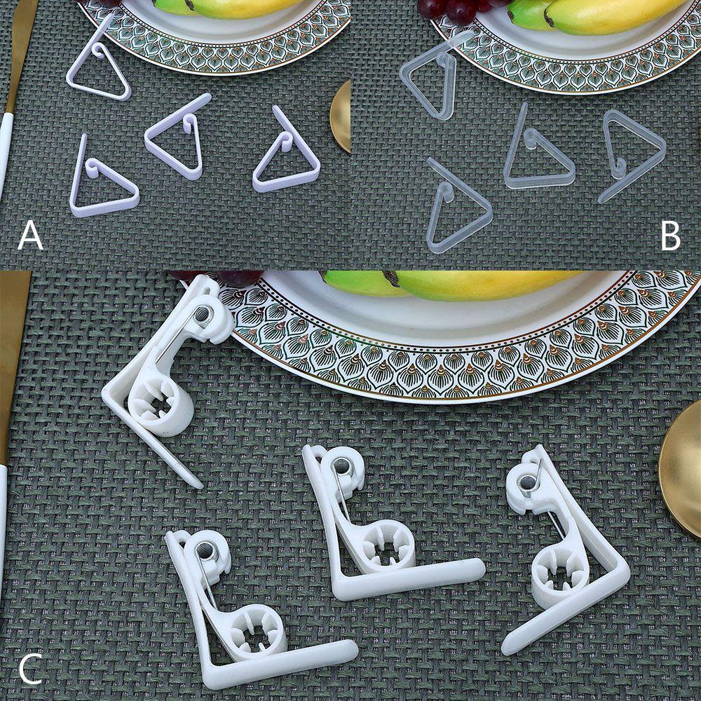 Set 4 Kẹp Giữ Khăn Trải Bàn Bằng Nhựa Trong Suốt Tiện Dụng