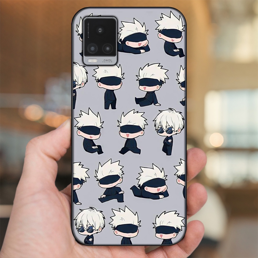 Ốp lưng Vivo V20 viền đen in hình Satoru Jujutsu Kaisen