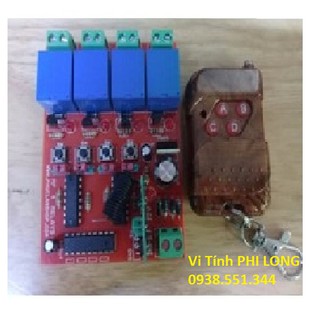 [ Free Ship ] Mạch tắt mở thiết bị điện tử 4 kênh vô tuyến