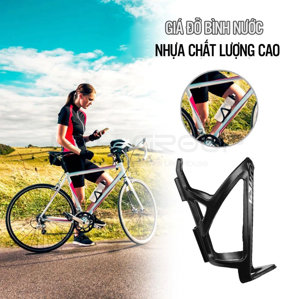 Giá Đỡ Bình Nước Xe Đạp Bằng Nhựa Chất Lượng Cao Gắn Khung Sườn Xe Đạp MLH