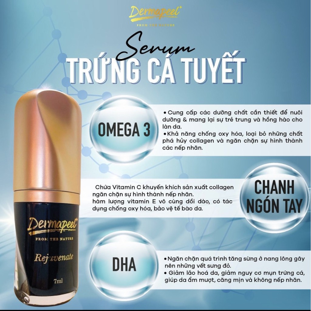 SERUM TRỨNG CÁ TUYẾT Dermapeel+ - XÓA MỤN - Mờ THÂM MỤN - Se Khít LCL - DA CĂNG BÓNG - TRẮNG SÁNG SAU 14 NGÀY | BigBuy360 - bigbuy360.vn