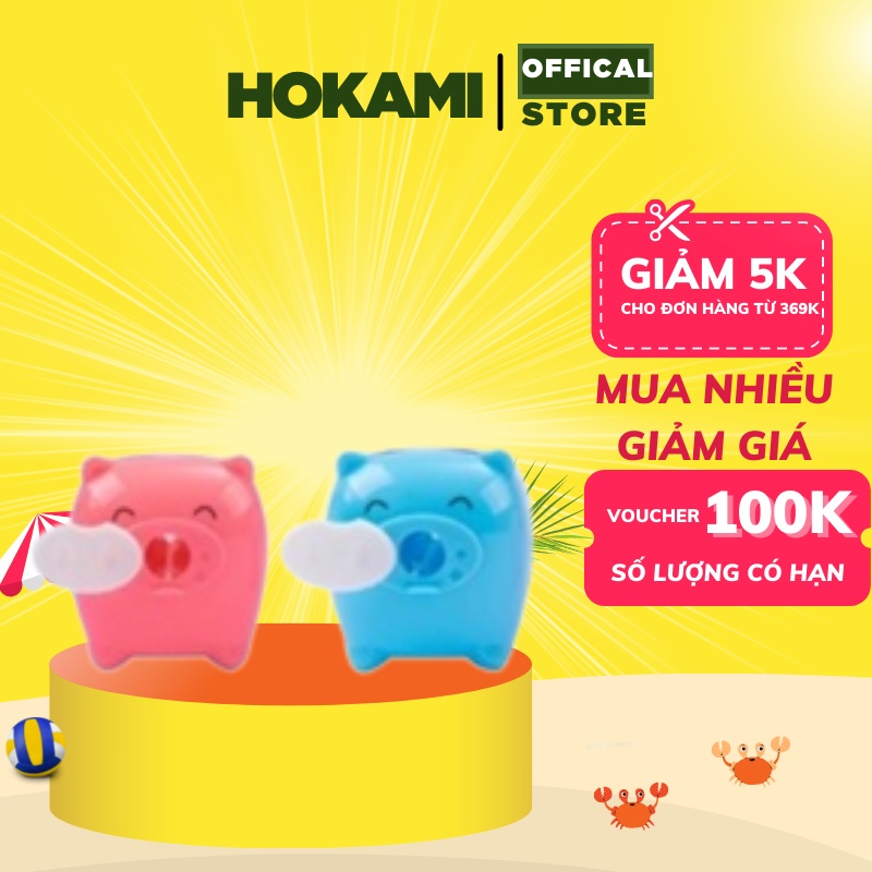 Gọt bút chì Deli 0557 - Gọt bút chì mini cao cấp cute hình con lợn đáng yêu - HOKAMI STORE