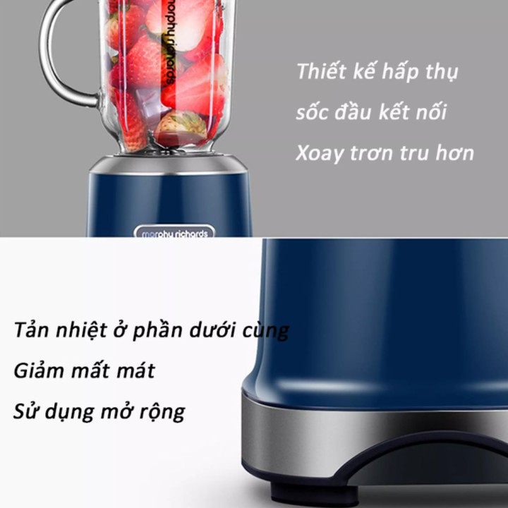 Máy Xay Sinh Tố cầm tay thương hiệu cao cấp Morphy Richards MR9500 - Tặng kèm 2 Ly cao cấp Chính Hãng