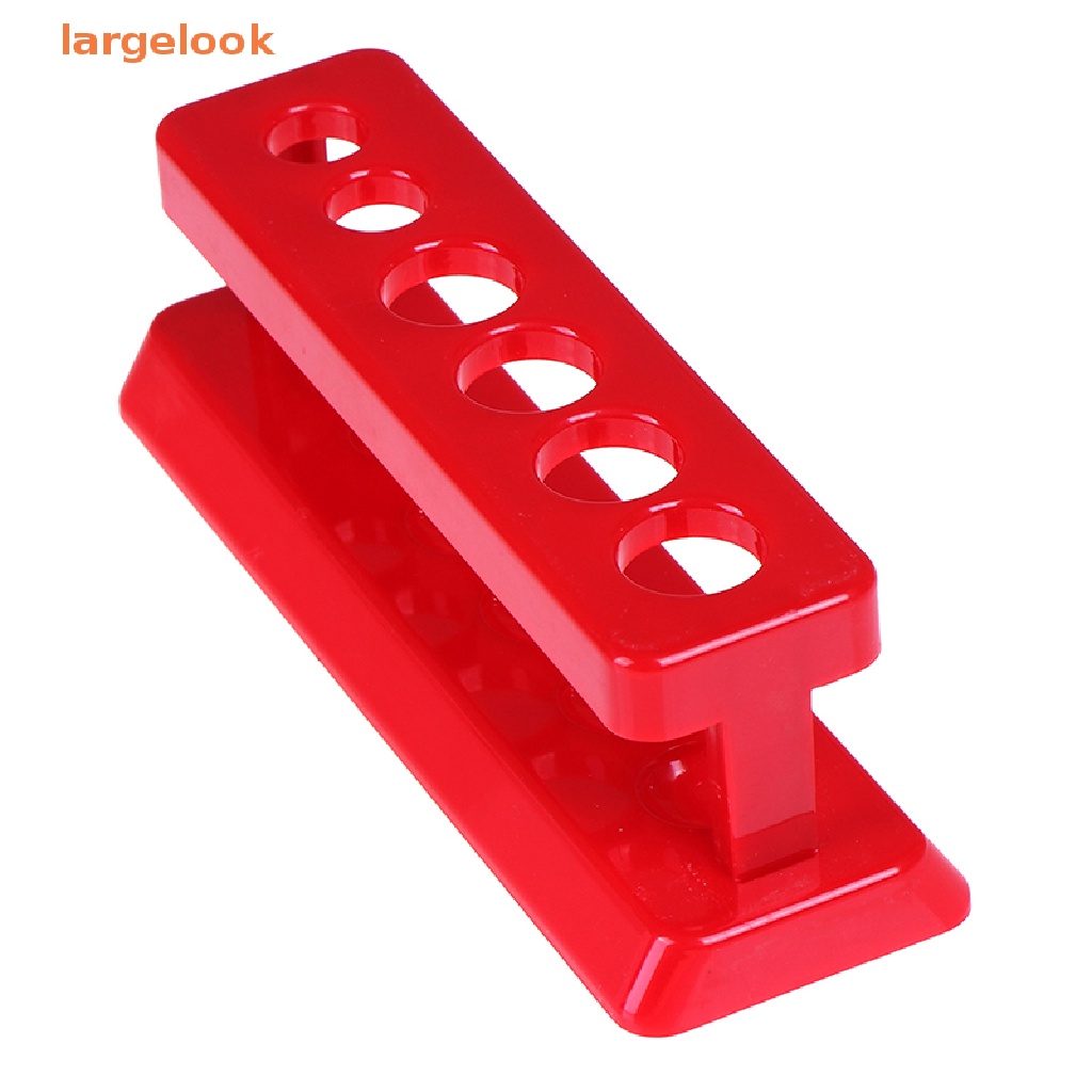 [largelook] Laboratory Test Tube Holder 6 Hole Plastic Rack Red Stand Burette Stand Shelf