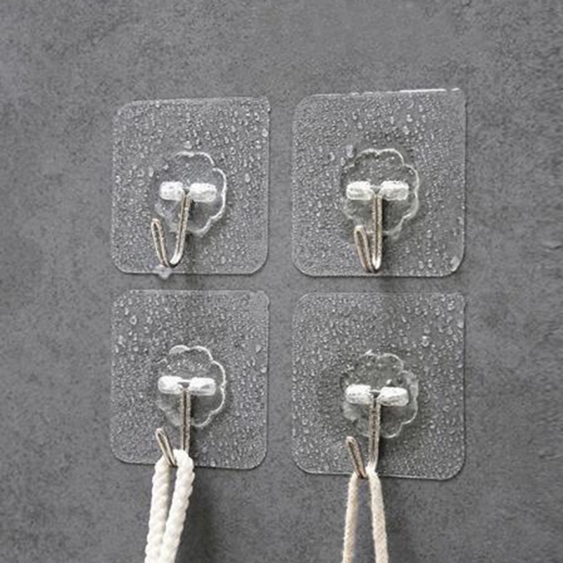 (ready stock) Móc dán tường màu trong suốt tiện dụng