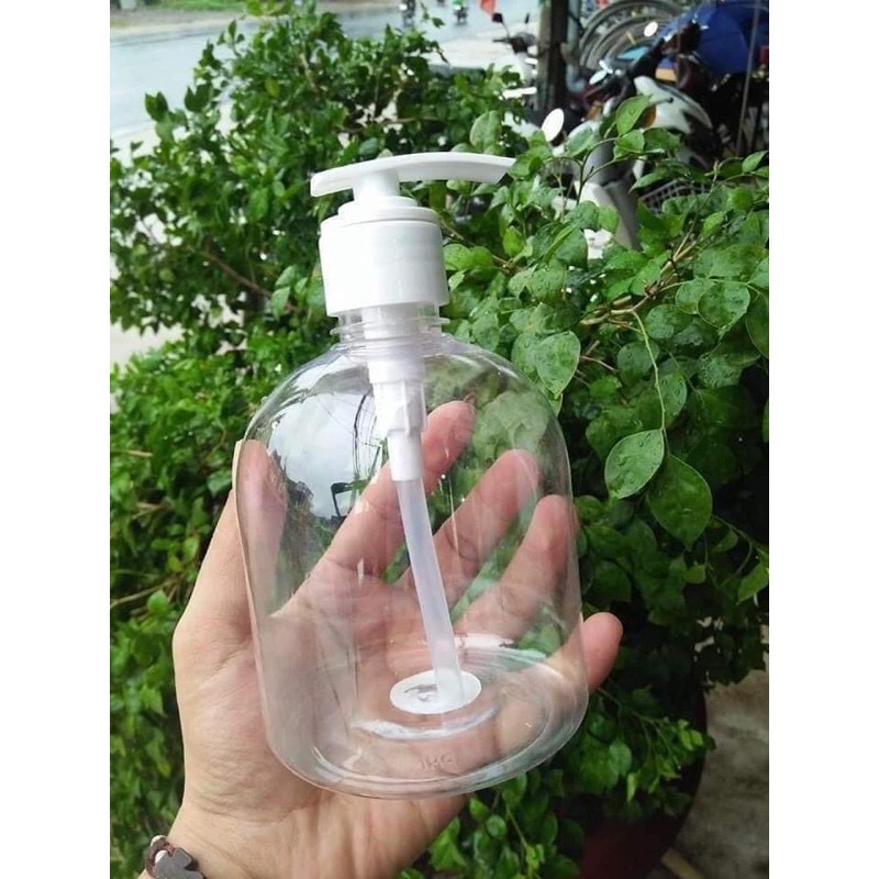 Combo 5 Chai Nhựa PET 500ml có vòi nhấn tiện lợi - Sản phẩm thân thiện với môi trường