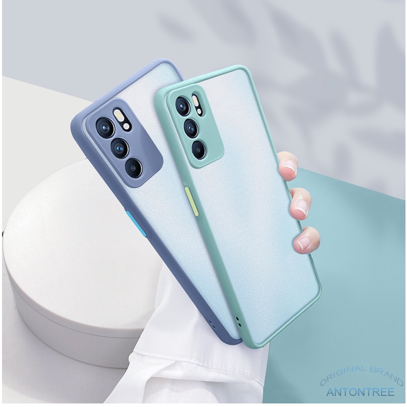 Ốp Điện Thoại Nhựa Acrylic Trong Suốt Mặt Nhám Có Dây Đeo Cho OPPO Reno7Z 6Z reno 7Z 6Z 6 Pro 5G reno 5 Pro A95 A16