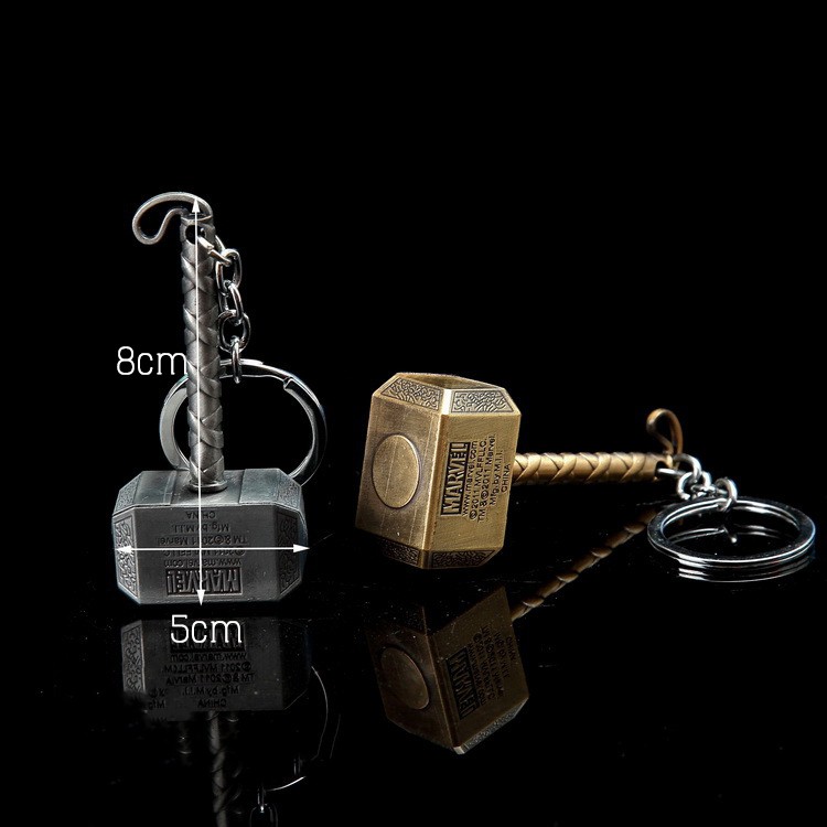 Móc treo chìa khóa siêu anh hùng loại to 8x5cm. Móc khóa thần sấm Thor Marvel Avengers