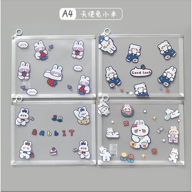 Túi Zip đựng tài liệu, bài kiểm tra A4 hình thú siêu cute BAG U TUIZIPCUTE