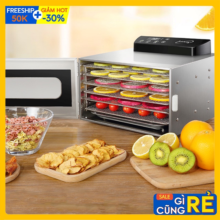Máy Sấy Khô Hoa Quả, Thực Phẩm, Thịt 6 Tầng Sấy Inox Cao Cấp