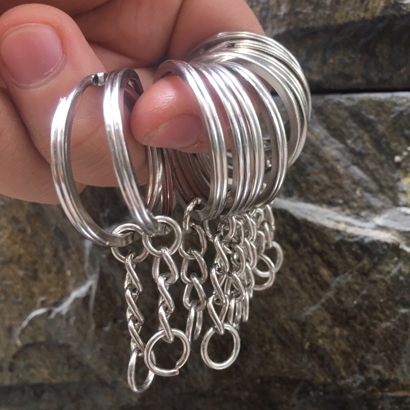 Khoen móc khóa dẹp xích loại dày  50 - 100 cái