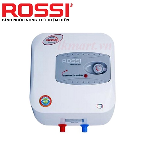 [15L] Bình Nóng Lạnh Rossi - R15TI  - Bình Nóng Lạnh Gián Tiếp - Hình Vuông- Mặt Nạ Ghi, Vỏ Đỏ