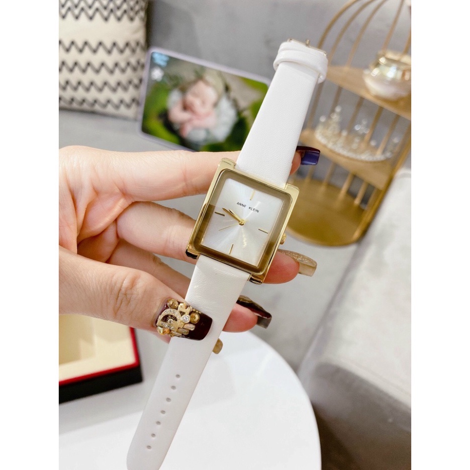 Đồng hồ nữ ANNE KLEIN mặt vuông dây da mềm mịn sắc nét sang trọng, bảo hành 12 tháng | BigBuy360 - bigbuy360.vn