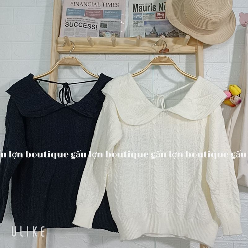áo Len cổ sen tiểu thư ulzzang