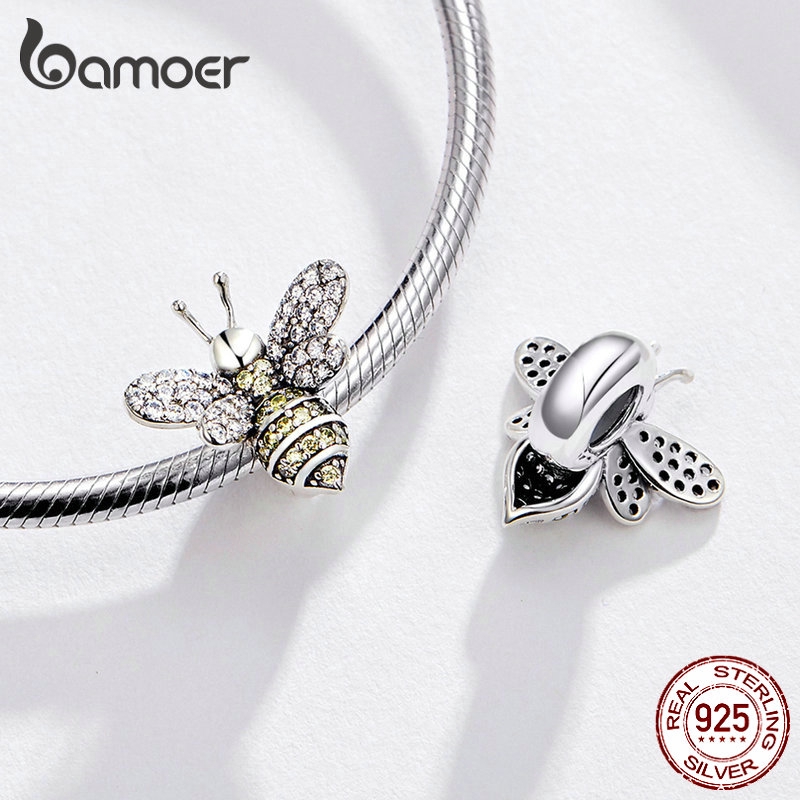 Mặt Charm Bamoer 9254 Bạc Hình Con Ong Thời Trang Cho Nữ