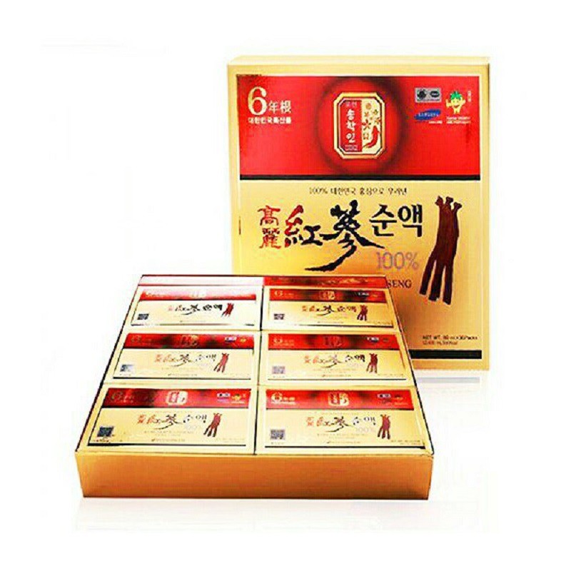 [ Chính Hãng ] Nước Hồng Sâm Nguyên Chất Pocheon Hàn Quốc, Hộp 30 Gói * 80ml, Hảo Hạng, Giúp Bồi Bổ Sức Khỏe Toàn Diện