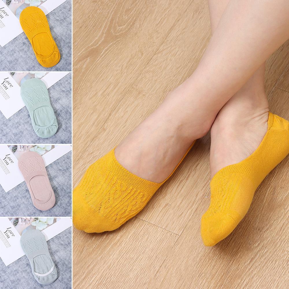 NIUYOU Tất Cotton Cổ Thuyền Chống Trượt