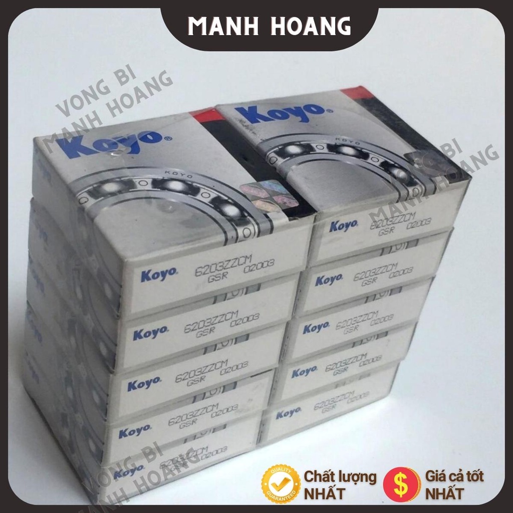 Combo 10 vòng bi  KOYO 6203 ZZ, chất lượng tốt, trơn, bền bỉ. - Vòng bi Mạnh Hoàng