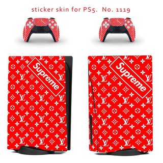 Miếng dán bảo vệ máy PS5 logo đỏ