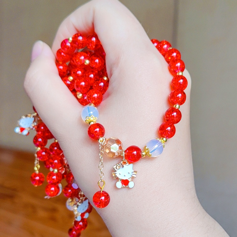 Dualswish Vòng Tay Dây Co Giãn Xỏ Hạt Pha Lê Nhiều Màu Phong Cách Bohemian Hàn Quốc Thủ Công Dành Cho Nữ (Phong Cách Ngẫu Nhiên